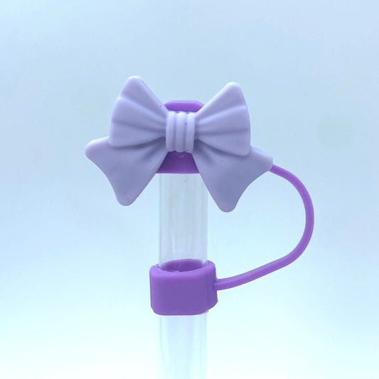 Bow Light Purple Straw Topper