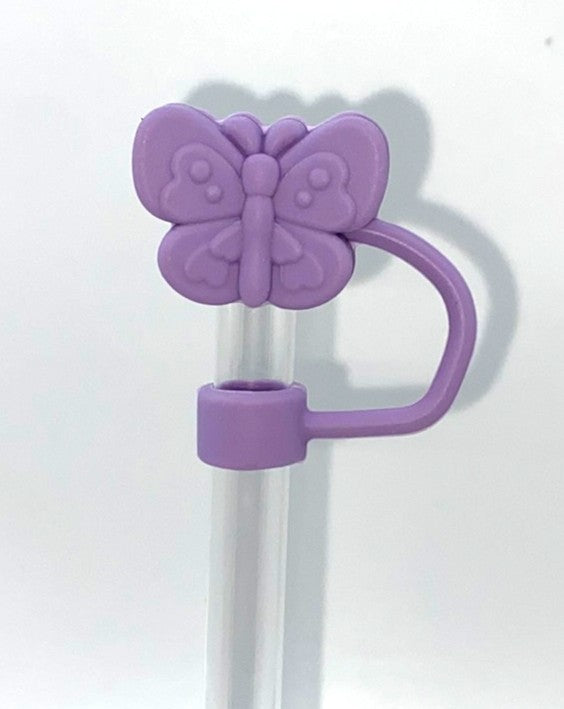 Soft Purple Butterfly 3D Straw Topper