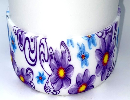 Purple Floral Stanley Tumbler Boot Sleeve #195