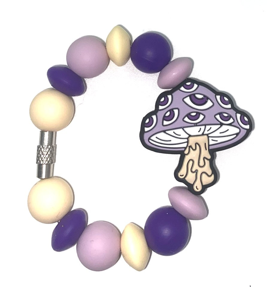 Melty Purple Mushroom Stanley Tumbler Cup Handle Charm