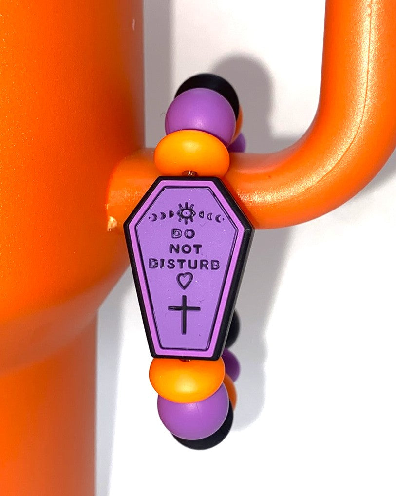Do Not Disturb Casket Halloween Stanley Tumbler Cup Handle Charm