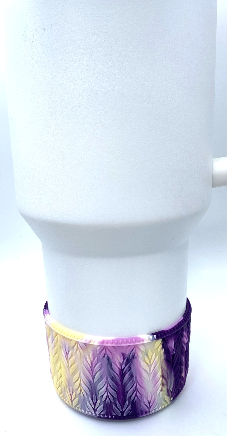 Purple & Cream Swirl Rowan Stanley Tumbler Boot Sleeve #192