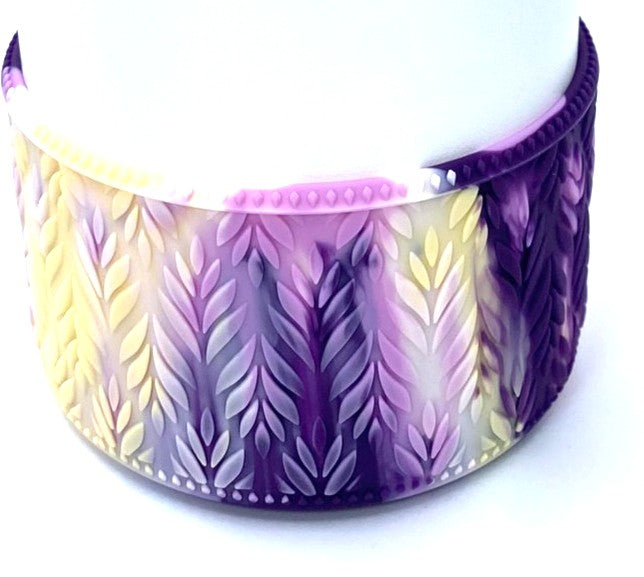 Purple & Cream Swirl Rowan Stanley Tumbler Boot Sleeve #192