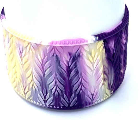 Purple & Cream Swirl Rowan Stanley Tumbler Boot Sleeve #192