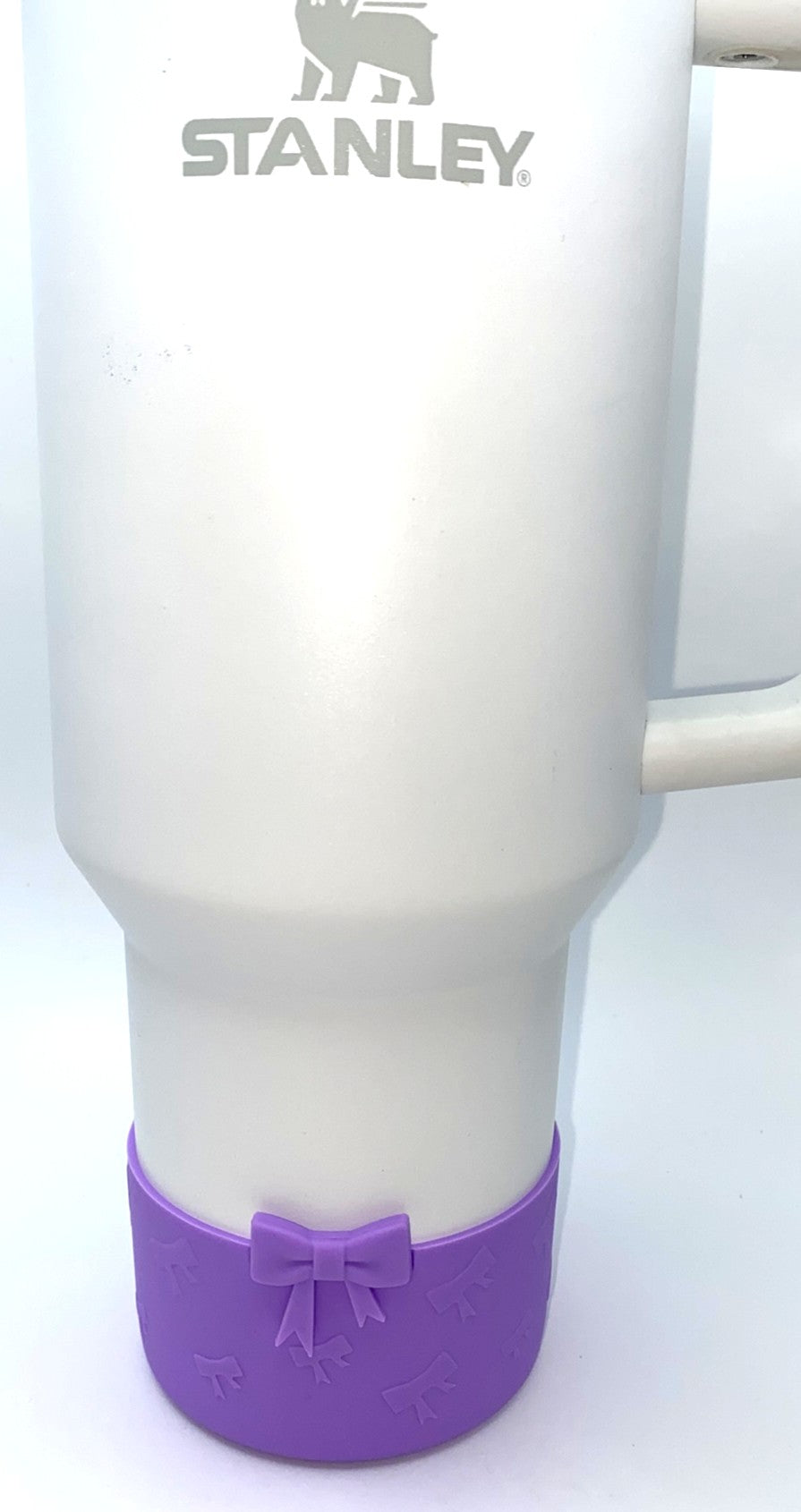 Purple Embossed Bows Stanley Tumbler Boot Sleeve #196