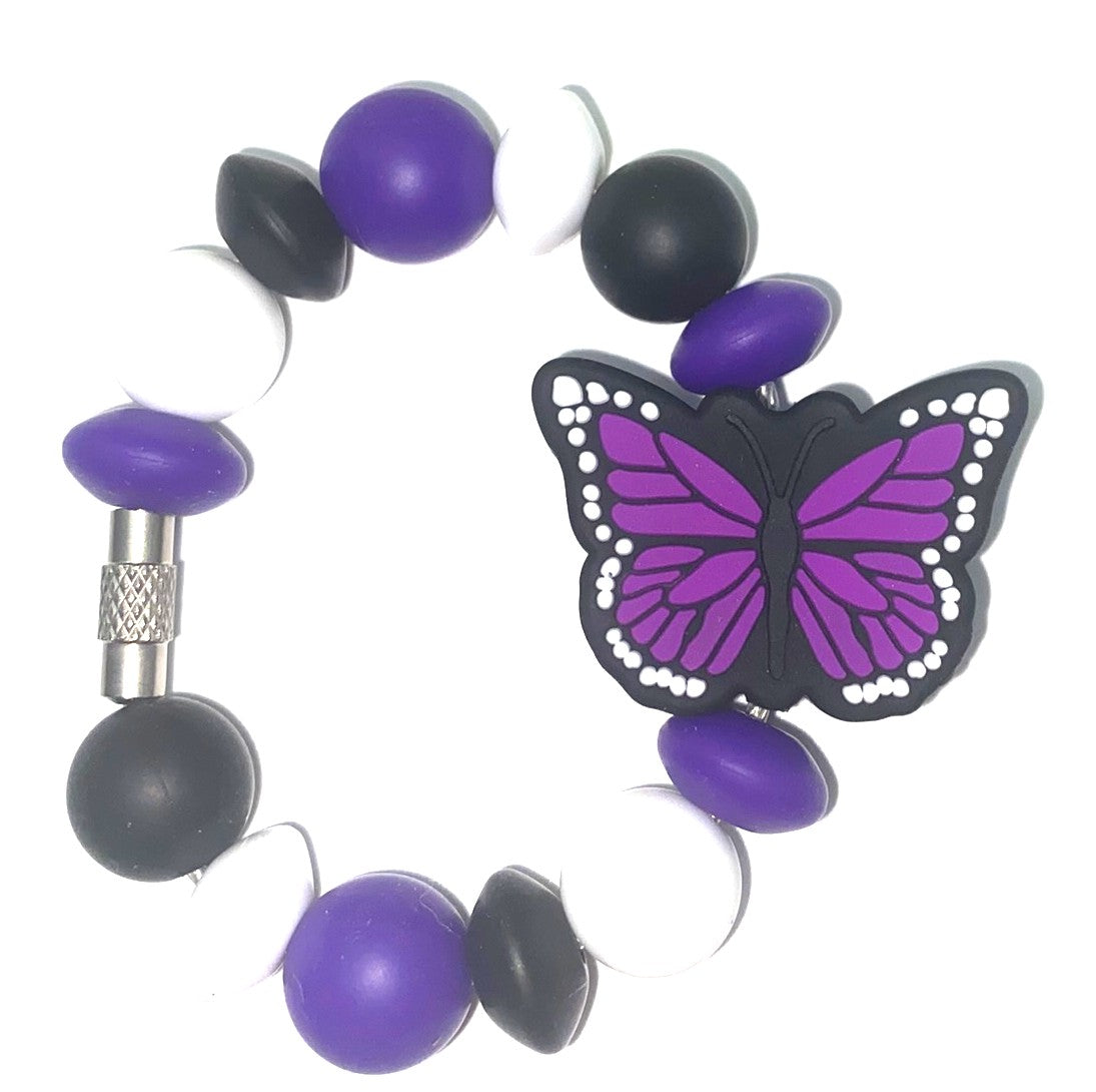 Purple Monarch Butterfly Stanley Tumbler Cup Handle Charm