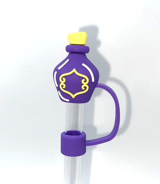 Purple Potion Bottle 3D Halloween Straw Topper