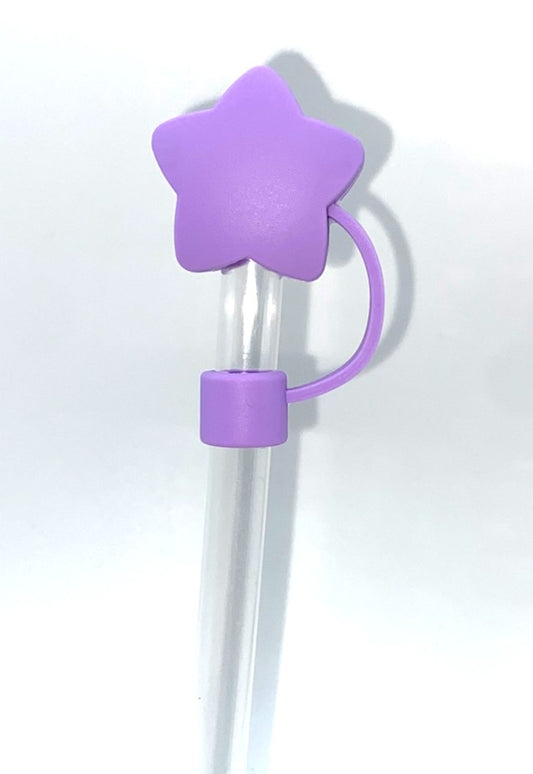 Soft Purple Star 3D Straw Topper