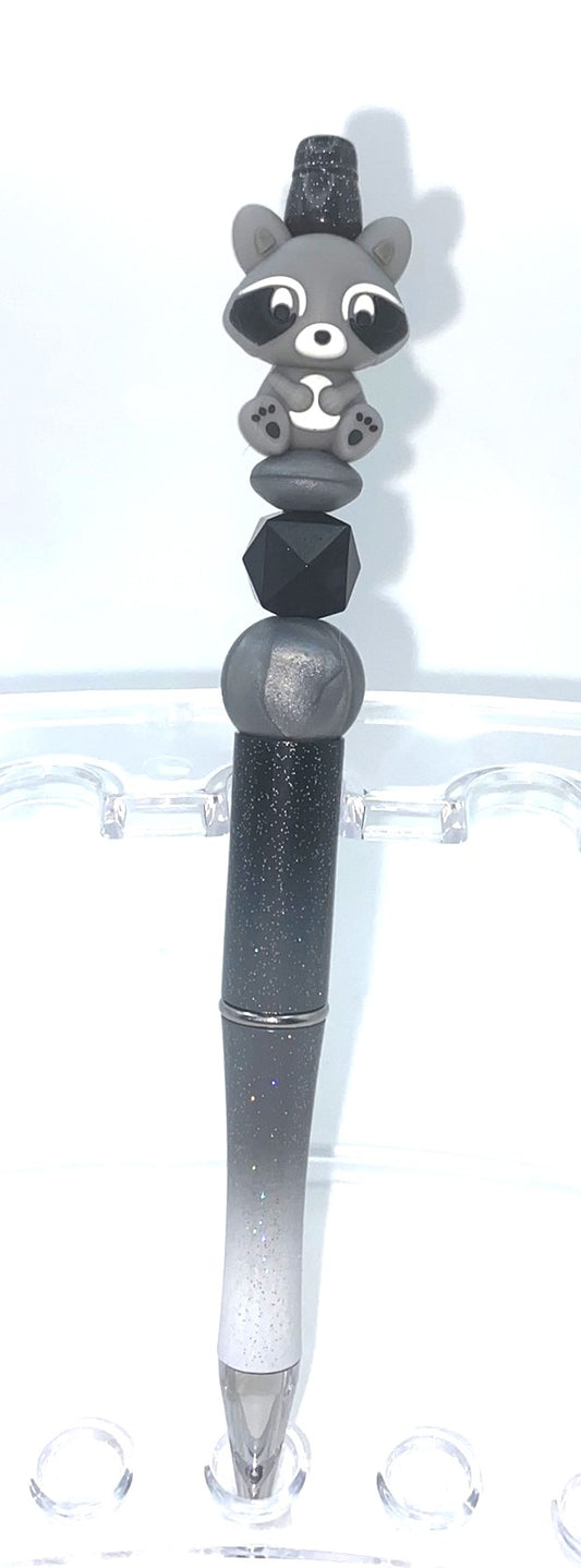 Raccoon 3D Trash Panda Beaded Pen