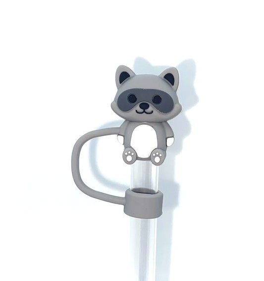 Raccoon Trash Panda 3D Straw Topper