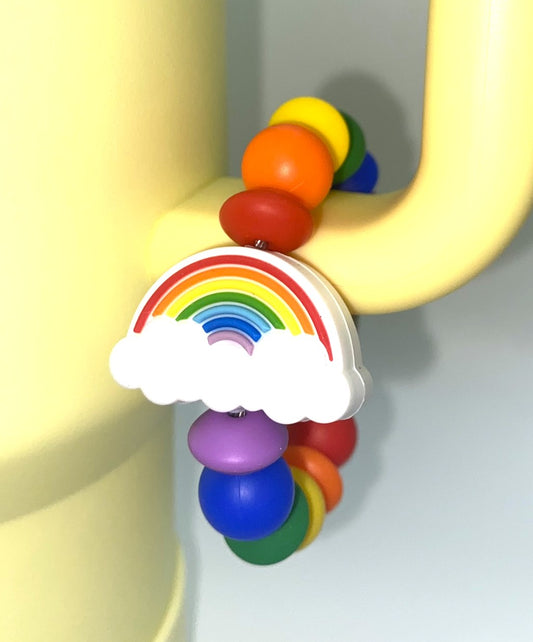 Bright Rainbow 3D Stanley Tumbler Cup Handle Charm