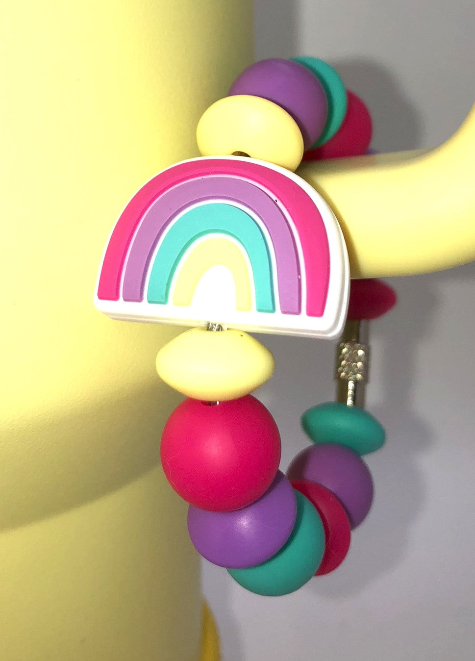 Colorful Rainbow Stanley Tumbler Cup Handle Charm