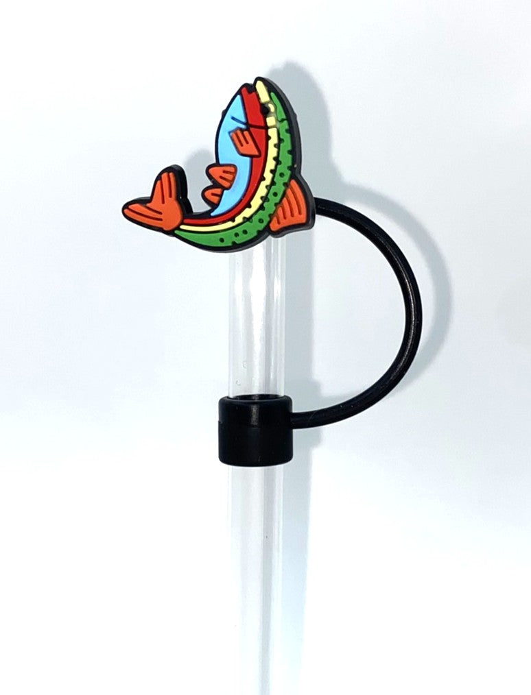 Rainbow Trout Fish Straw Topper