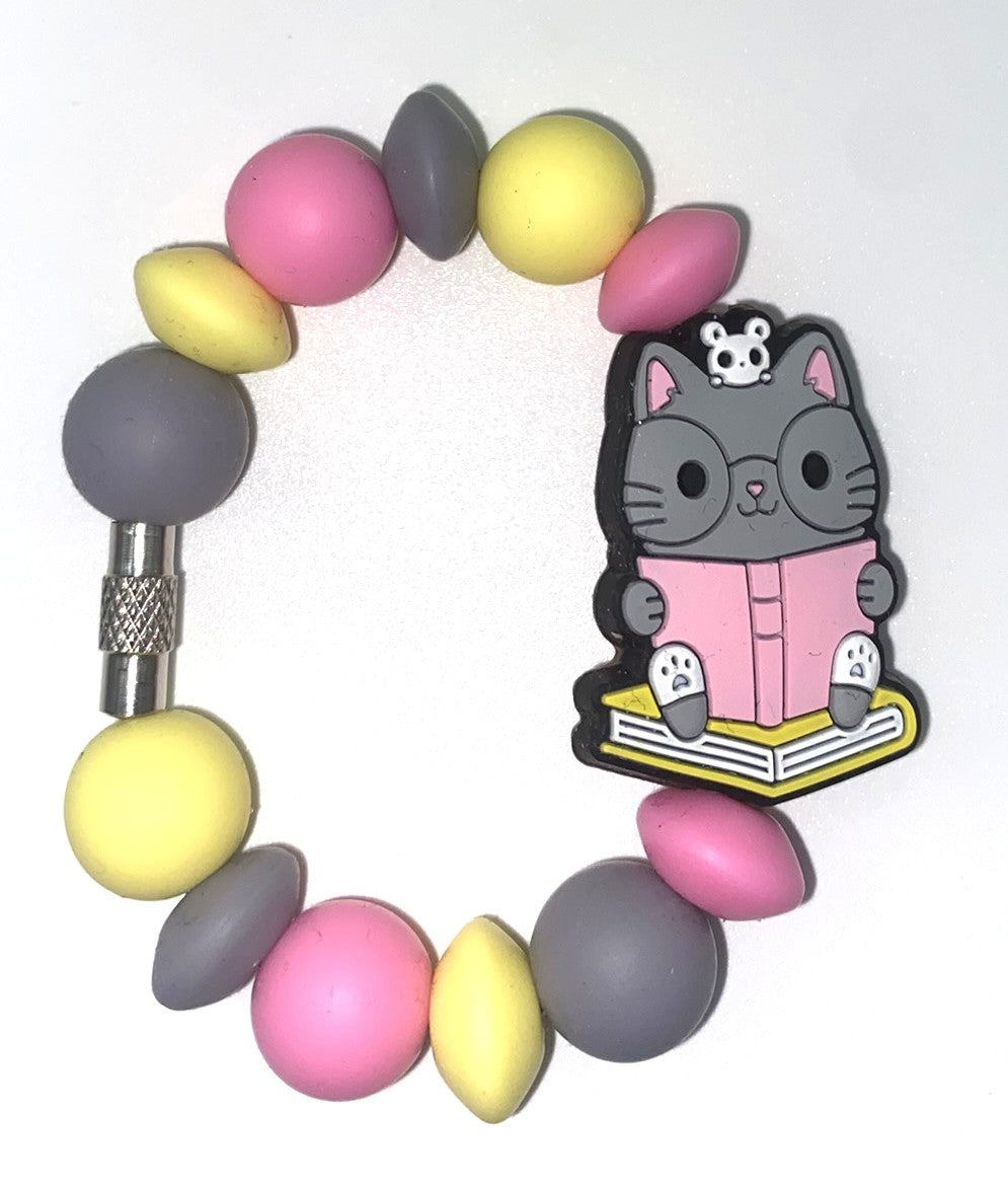Reading Cat Stanley Tumbler Cup Handle Charm