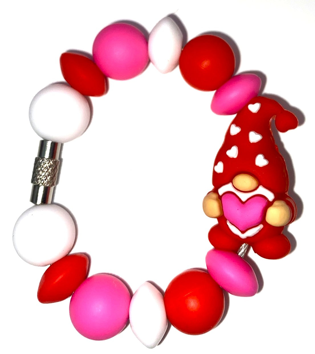 Valentine Heart Gnome 3D Red Stanley Tumbler Cup Handle Charm