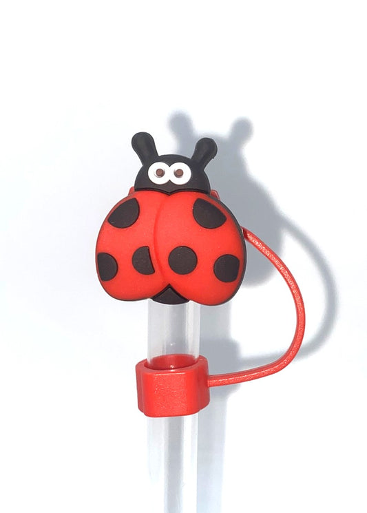Ladybug Red Straw Topper