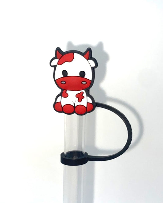 Red Sitting Cow Straw Topper