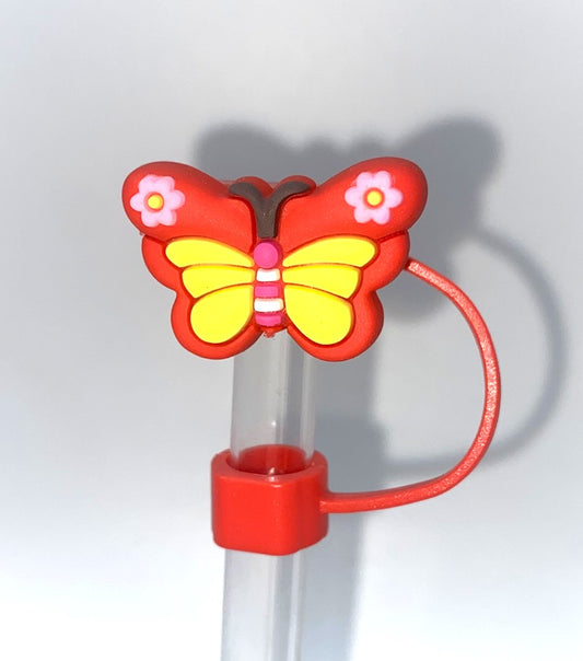 Red Butterfly Straw Topper
