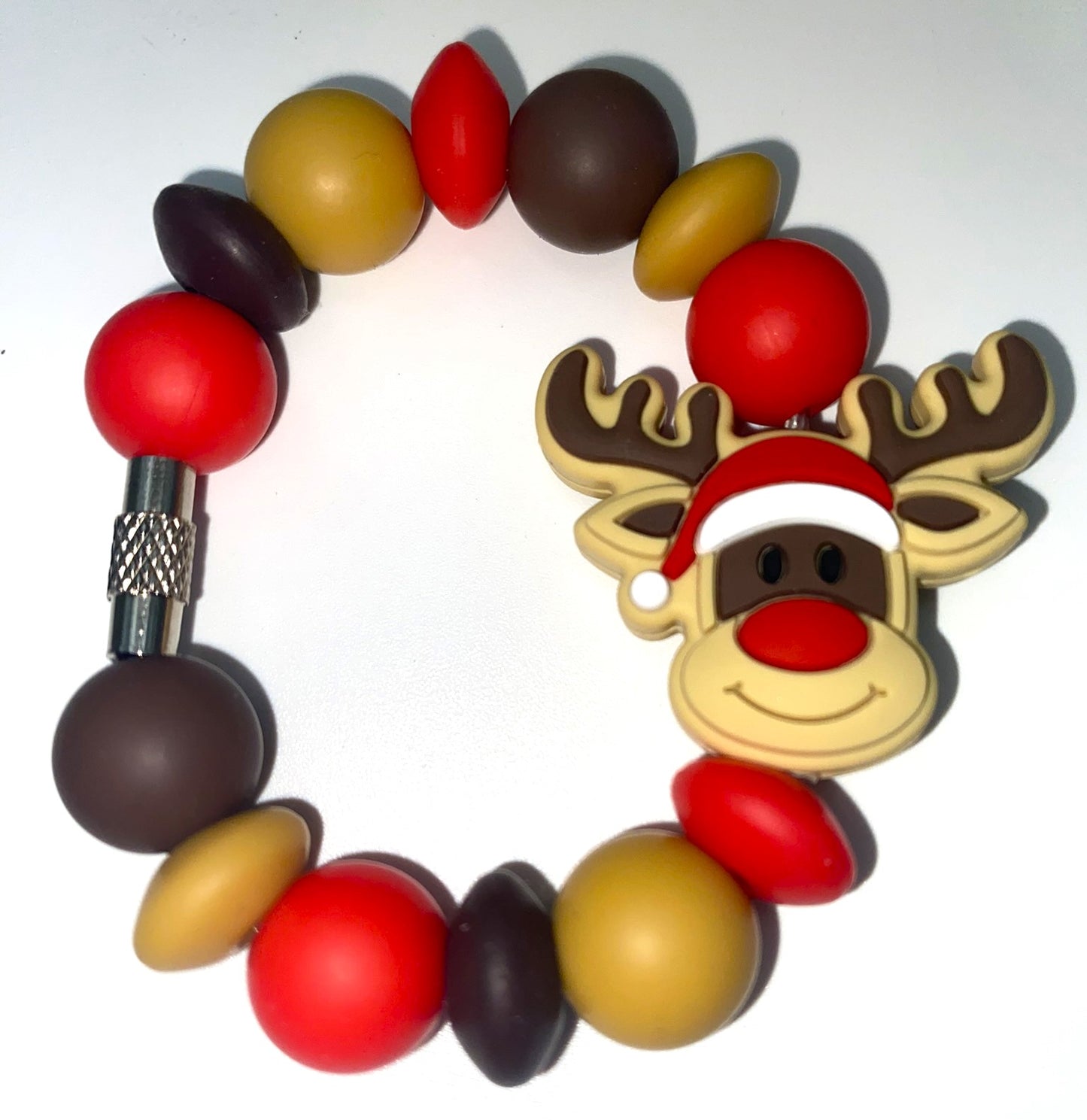 Christmas Reindeer Face Stanley Tumbler Cup Handle Charm