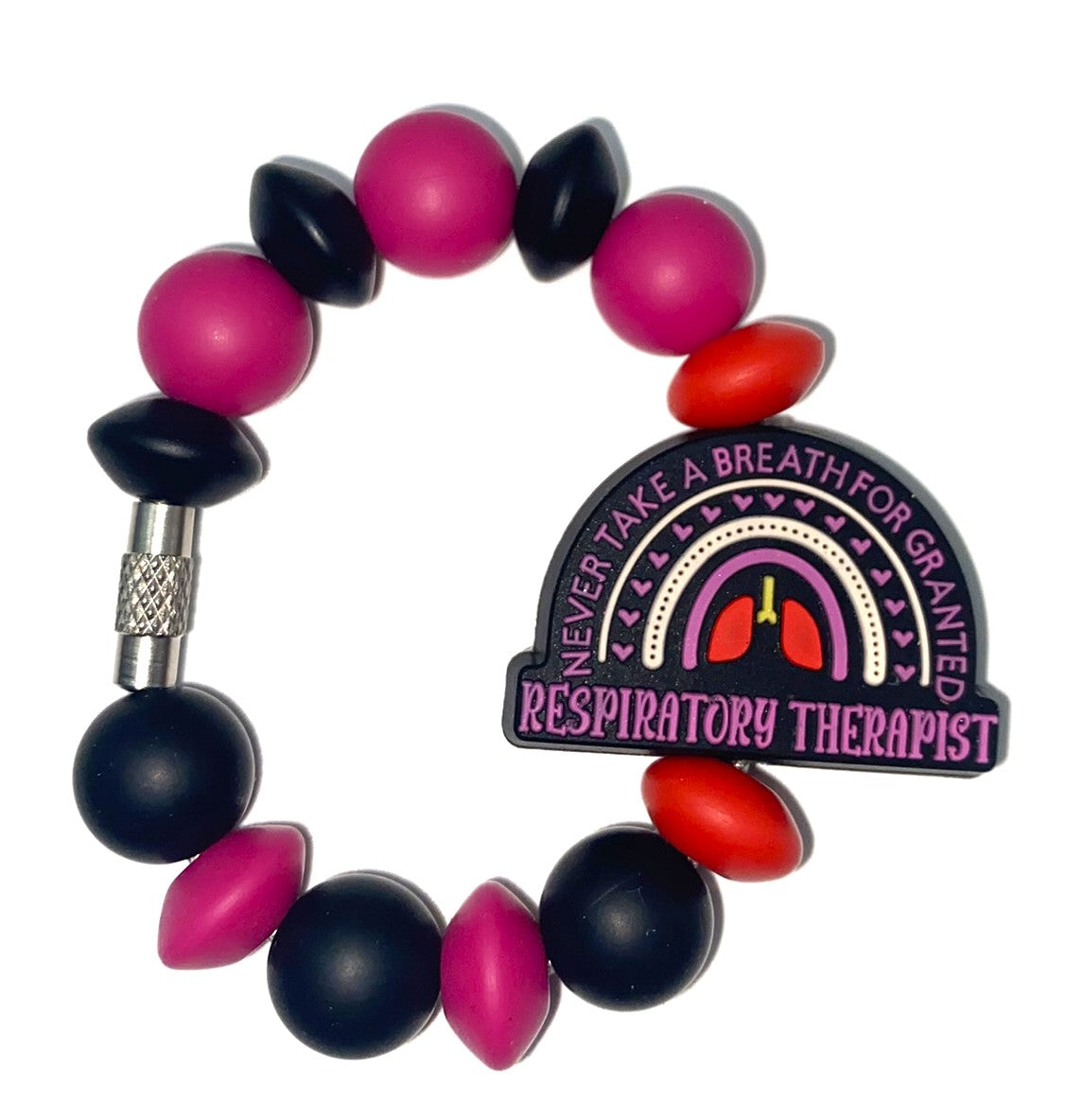 Respiratory Therapist Rainbow Never Take  breath For Granted Stanley Tumbler Cup Handle Charm