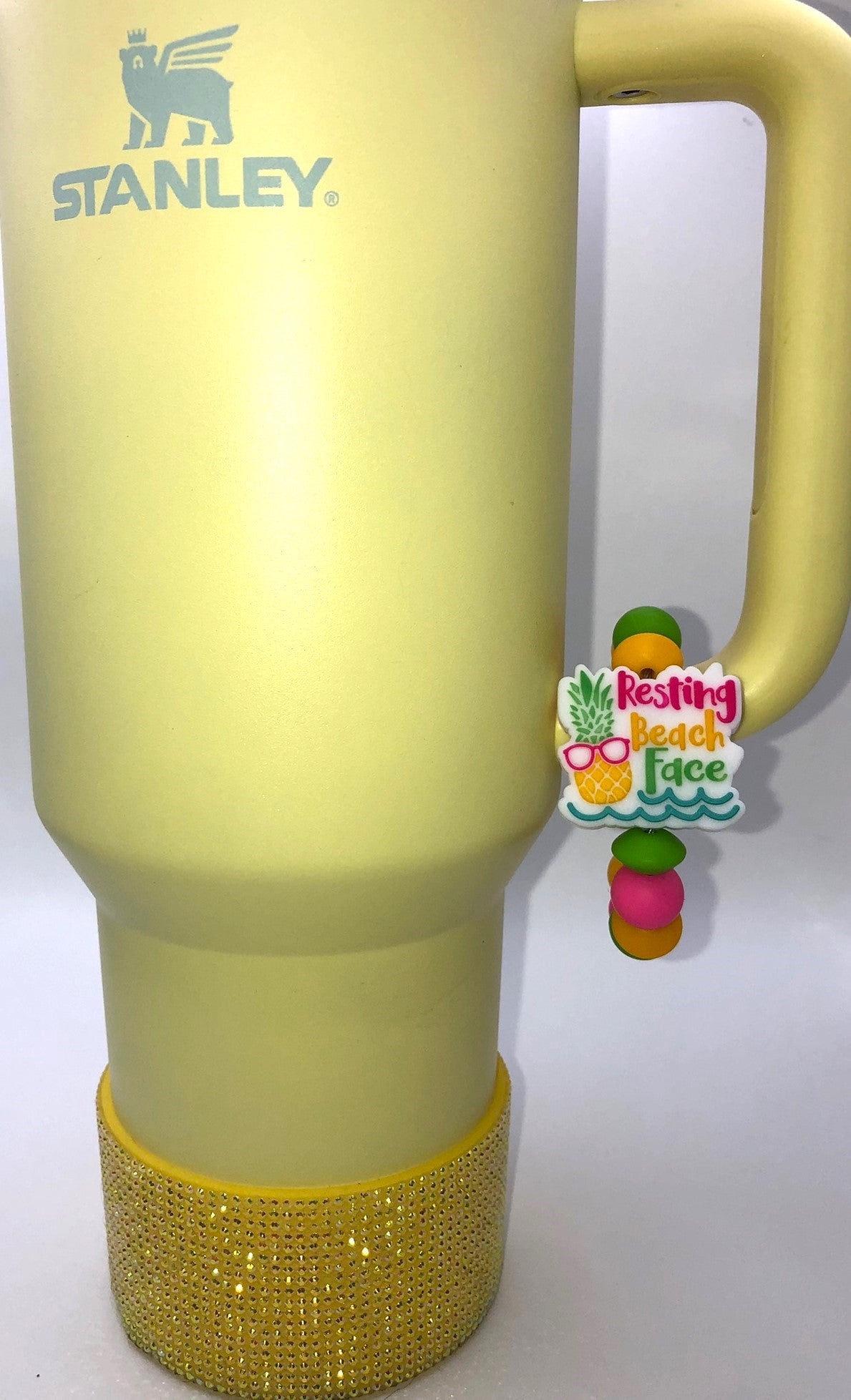 Resting Beach Face Stanley Tumbler Cup Handle Charm