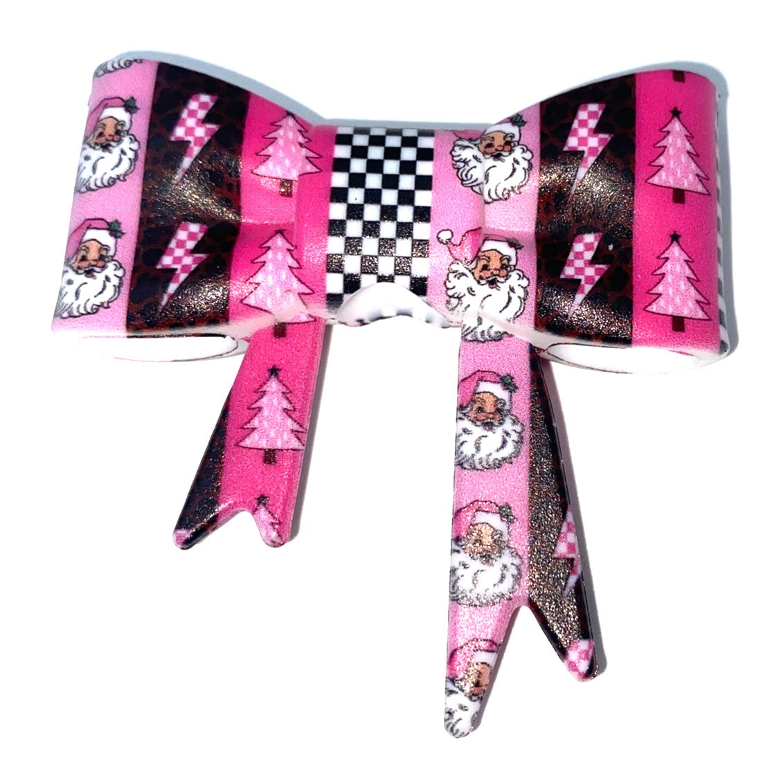 Retro Christmas Bow Straw Topper