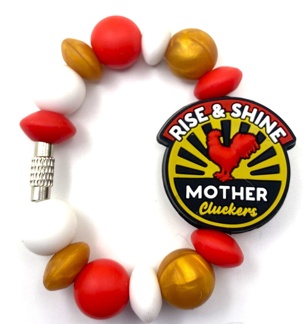 Rise & Shine Mother Cluckers Funny Chicken Stanley Tumbler Cup Handle Charm