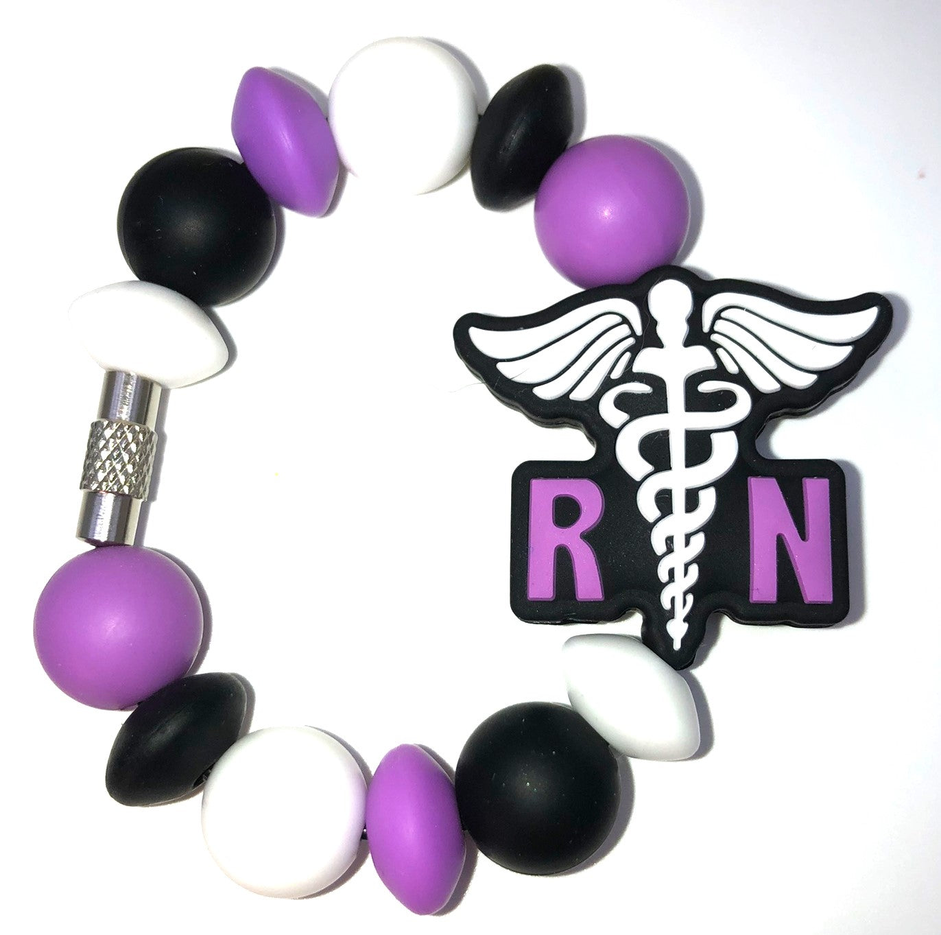 RN Purple Caduceus Nurse Stanley Tumbler Cup Handle Charm