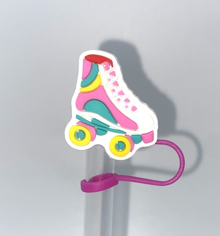 Roller Skate Retro 80's Straw Topper
