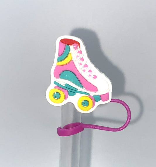 Roller Skate Retro 80's Straw Topper