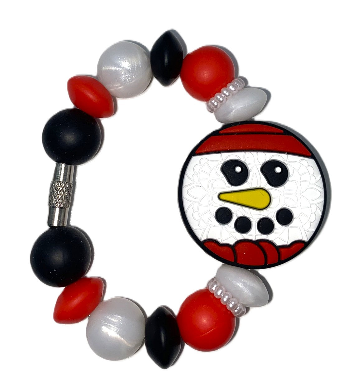Snowman Face Round Winter Stanley Tumbler Cup Handle Charm