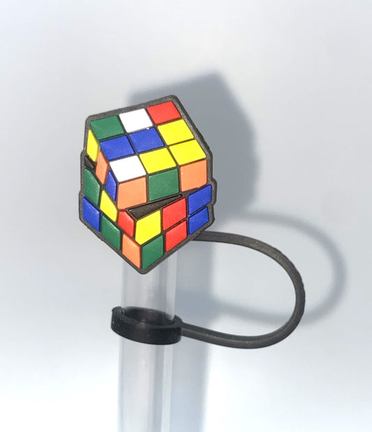 Rubik's Cube Straw Topper