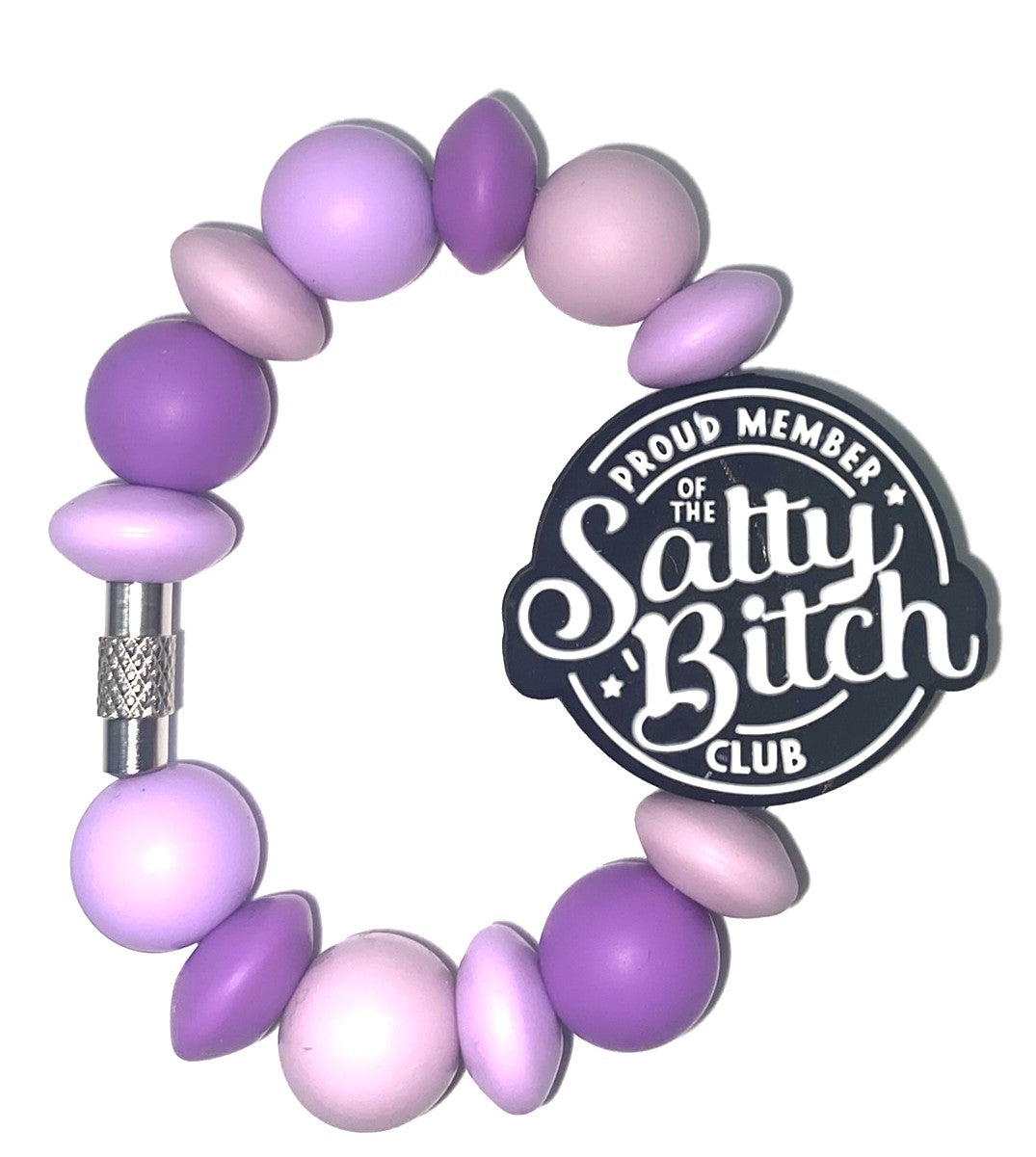 White Proud Member of the Salty Bitch Club Stanley Tumbler Cup Handle Charm