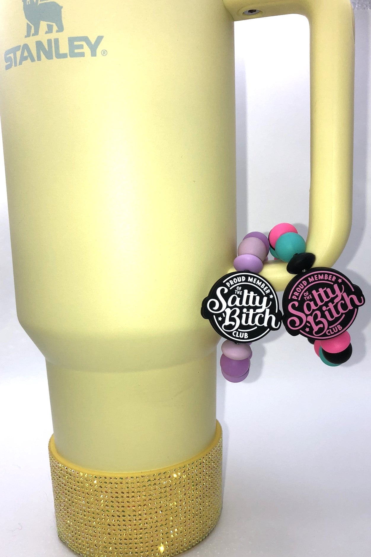 White Proud Member of the Salty Bitch Club Stanley Tumbler Cup Handle Charm