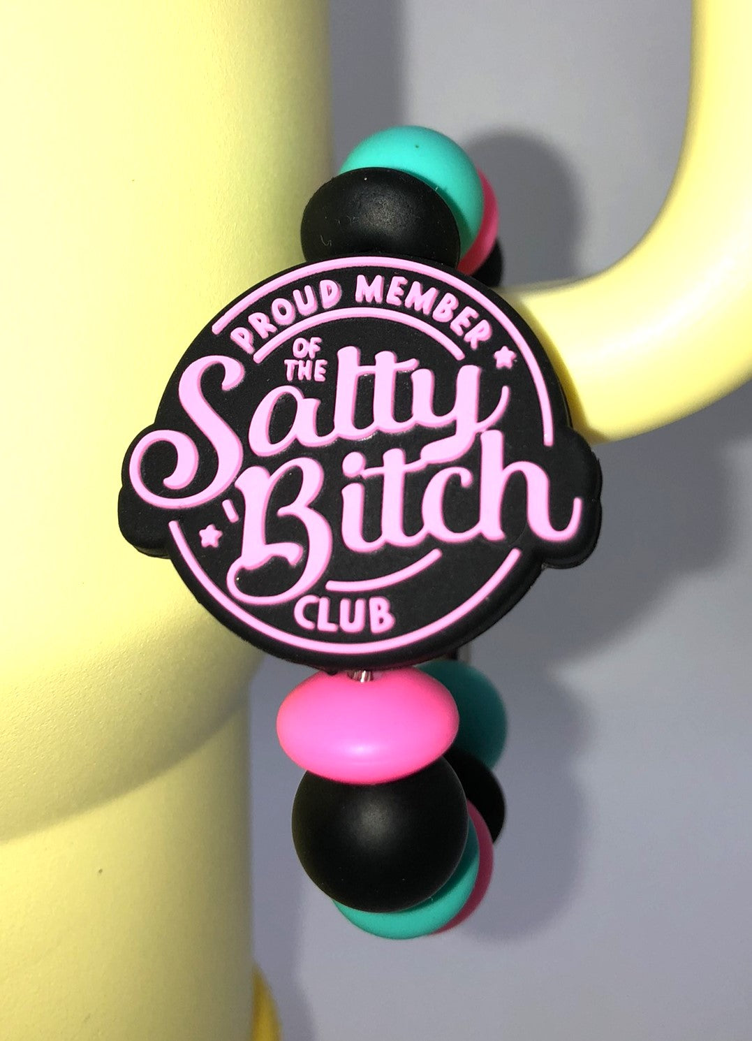 Pink Proud Member of the Salty Bitch Club Stanley Tumbler Cup Handle Charm