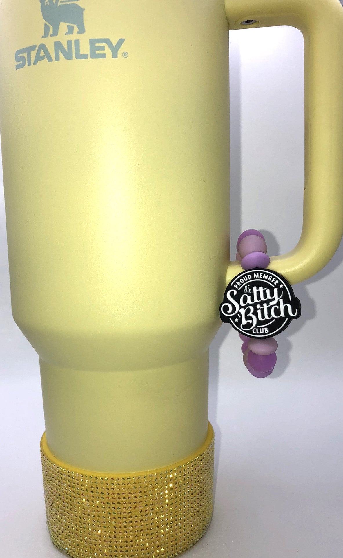 White Proud Member of the Salty Bitch Club Stanley Tumbler Cup Handle Charm