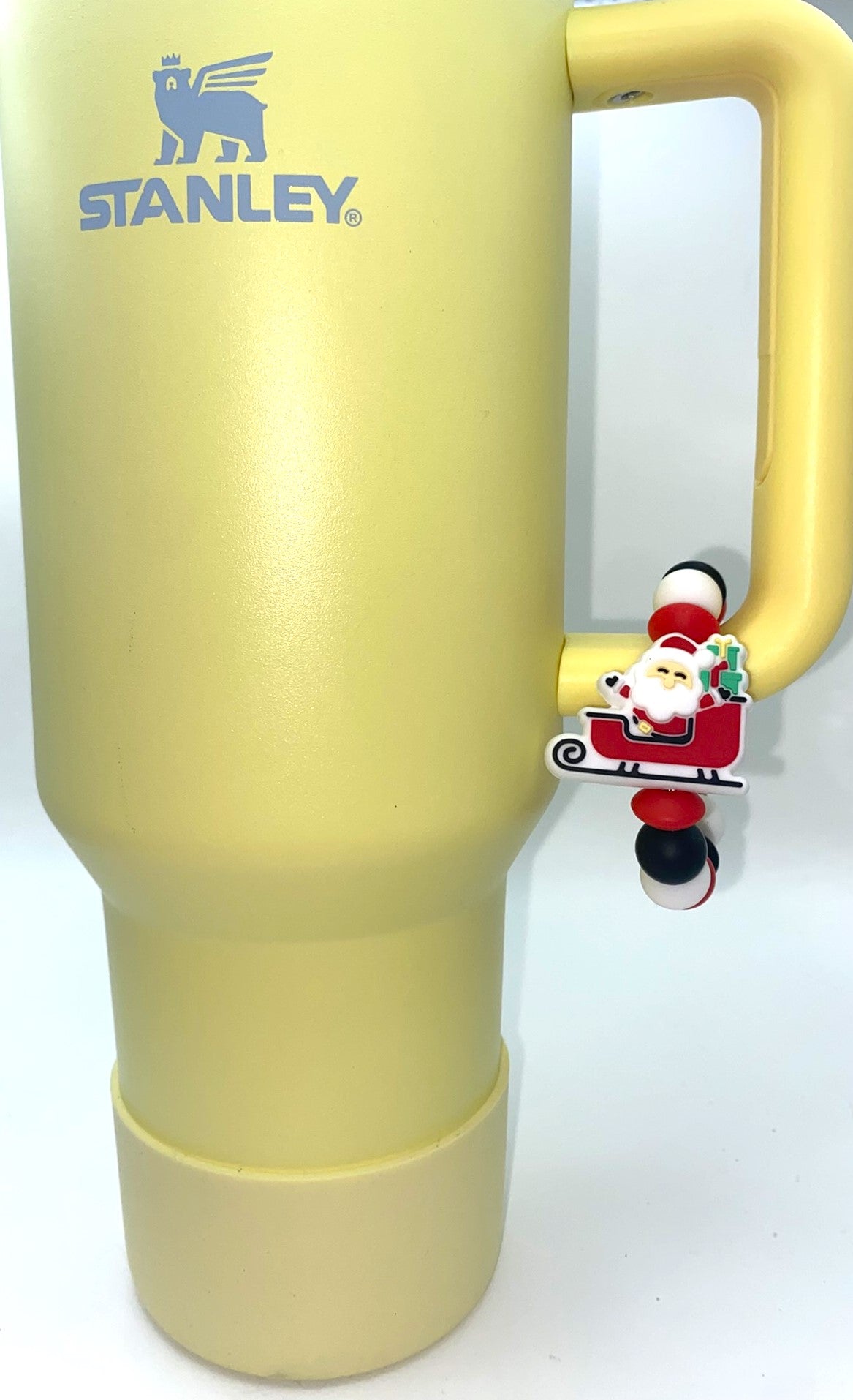 Santa Claus In Sleigh Stanley Tumbler Cup Handle Charm