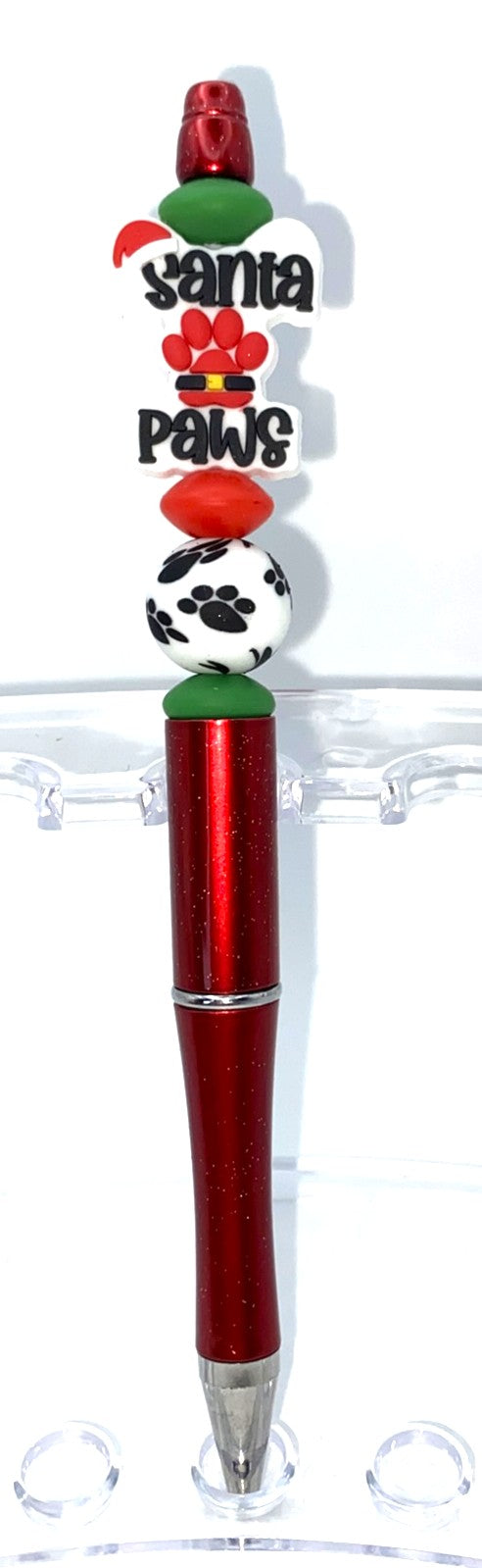 Santa Paws Christmas Beaded Pen