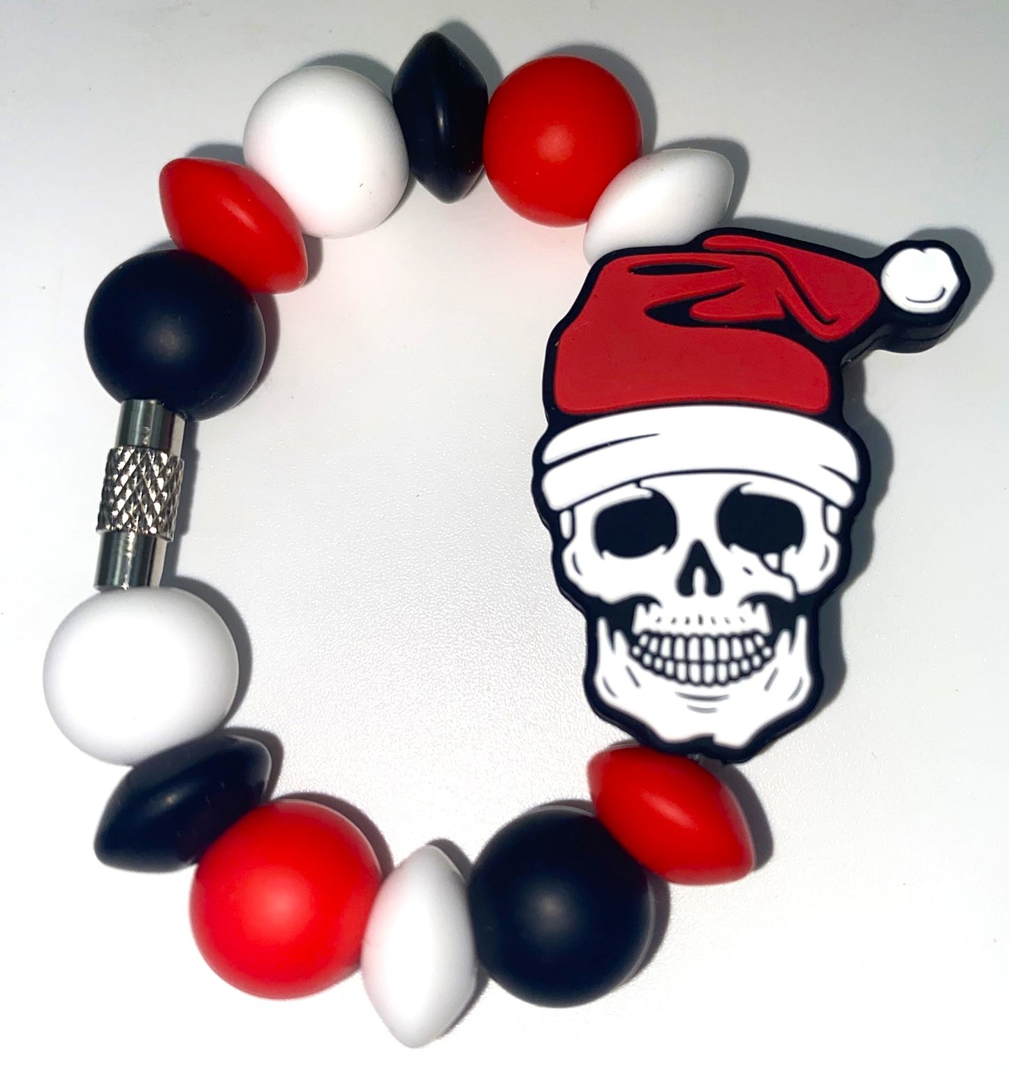 Santa Skull Christmas Stanley Tumbler Cup Handle Charm