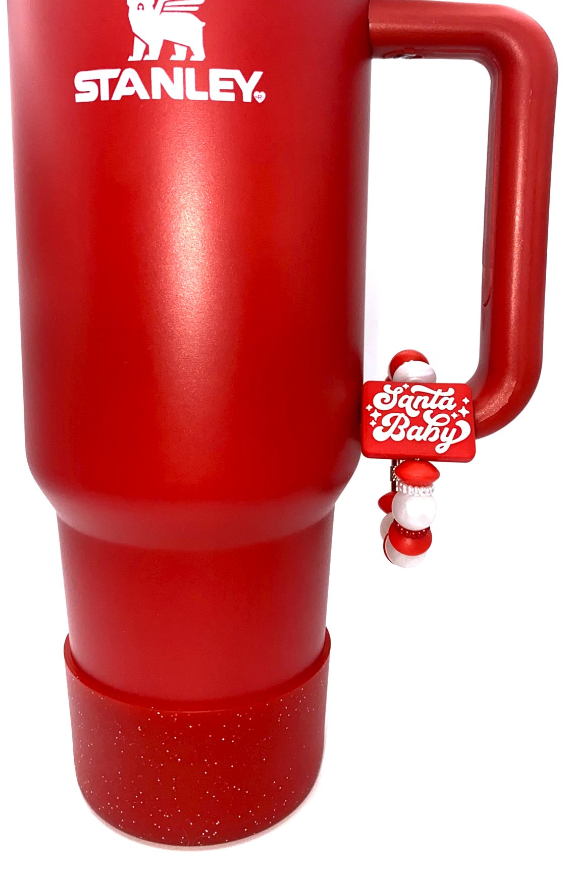 Santa Baby Christmas Stanley Tumbler Cup Handle Charm