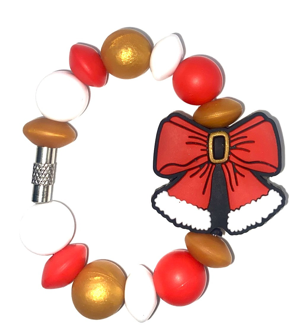 Santa Suit Bow Christmas Stanley Tumbler Cup Handle Charm