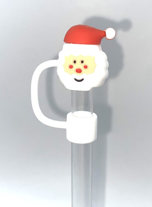 Santa Face 3D Straw Topper