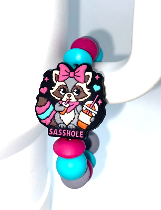 Sasshole Raccoon Stanley Tumbler Cup Handle Charm
