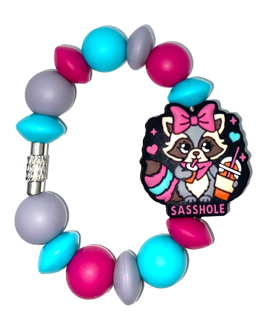 Sasshole Raccoon Stanley Tumbler Cup Handle Charm
