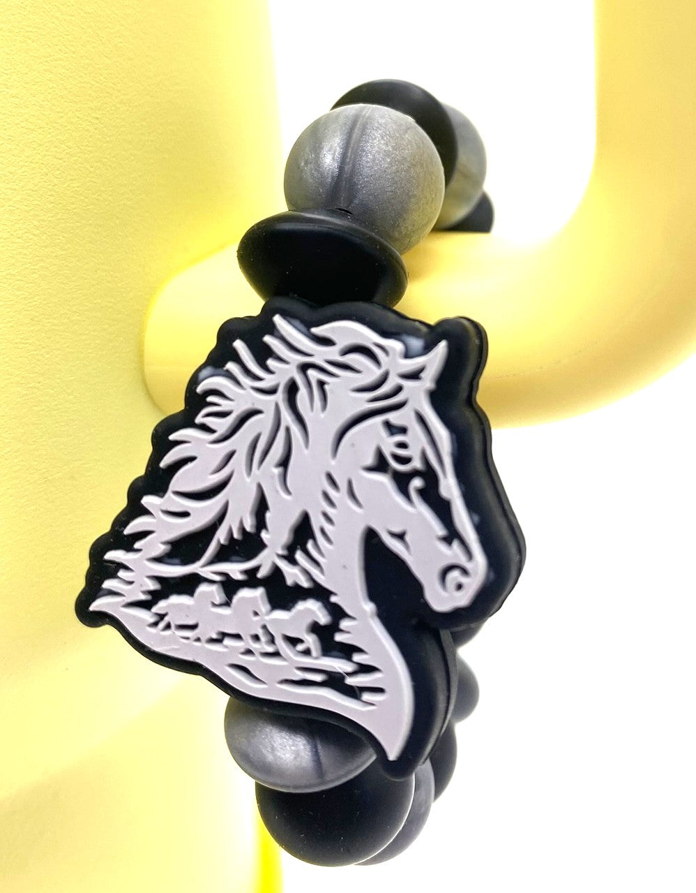 Black Savy Horse Stanley Tumbler Cup Handle Charm