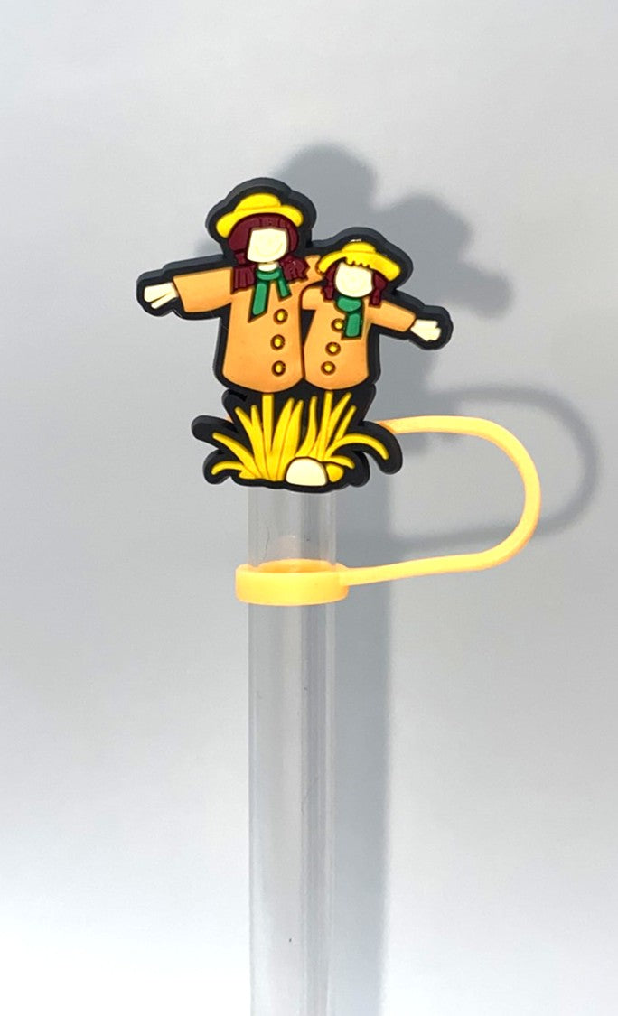 Scarecrows Fall Straw Topper