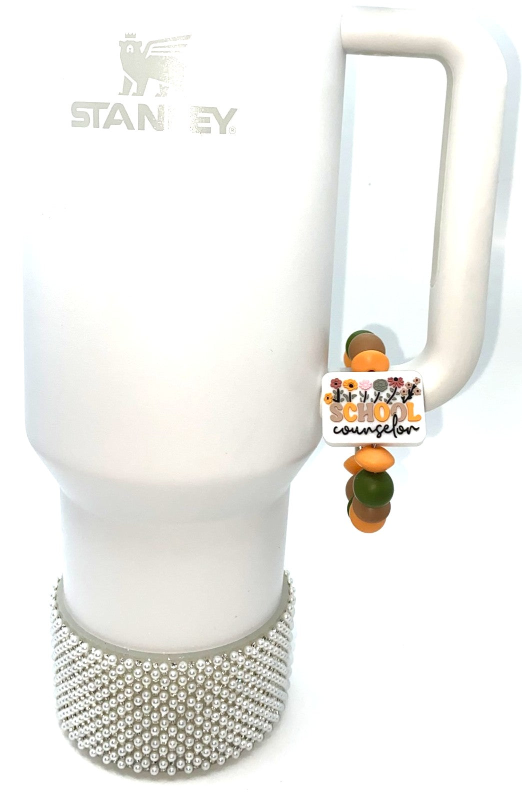 School Counselor Boho Floral Stanley Tumbler Cup Handle Charm