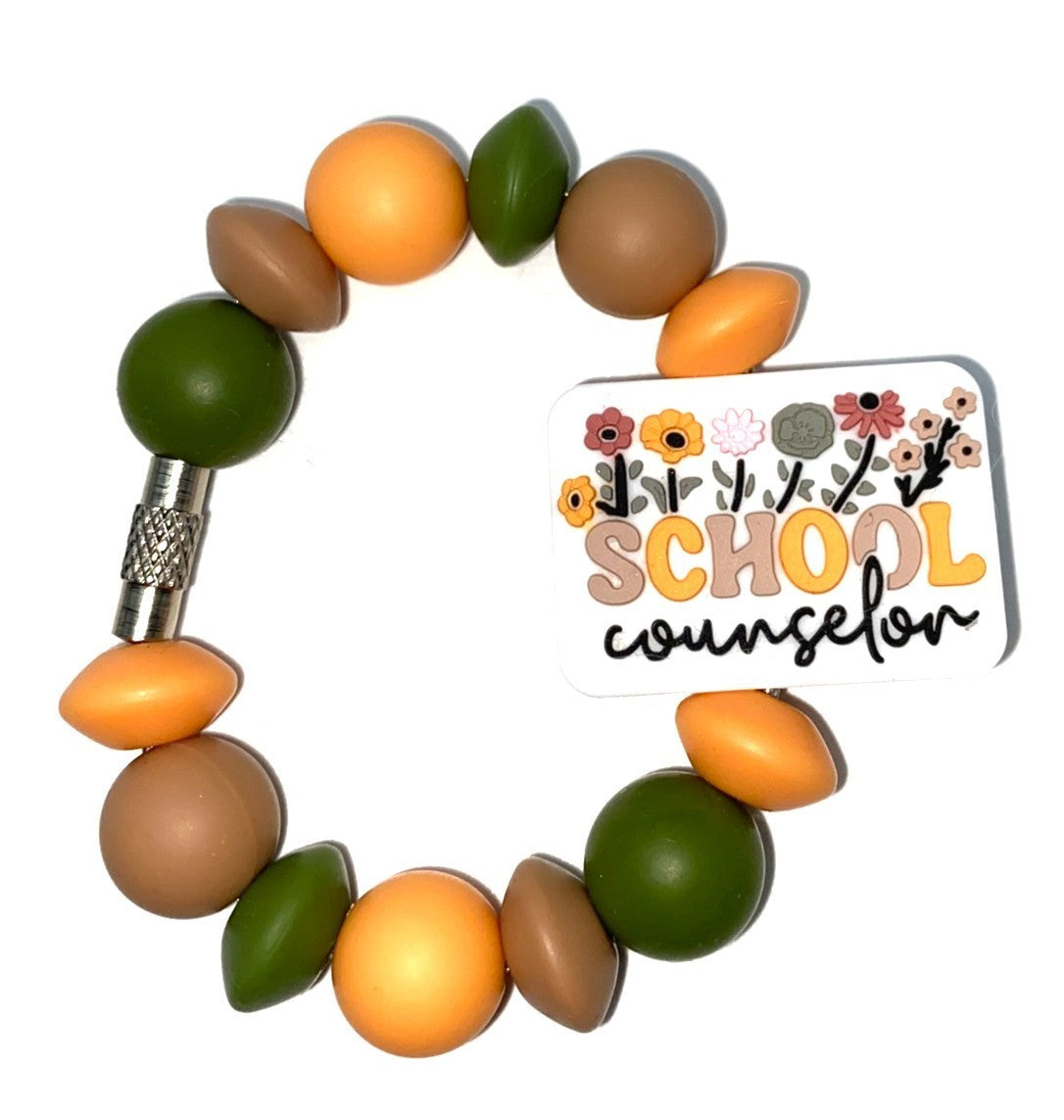 School Counselor Boho Floral Stanley Tumbler Cup Handle Charm
