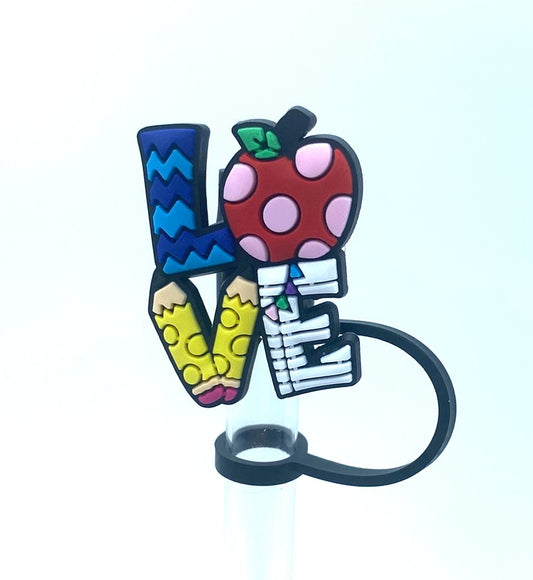 Love Teacher Straw Topper