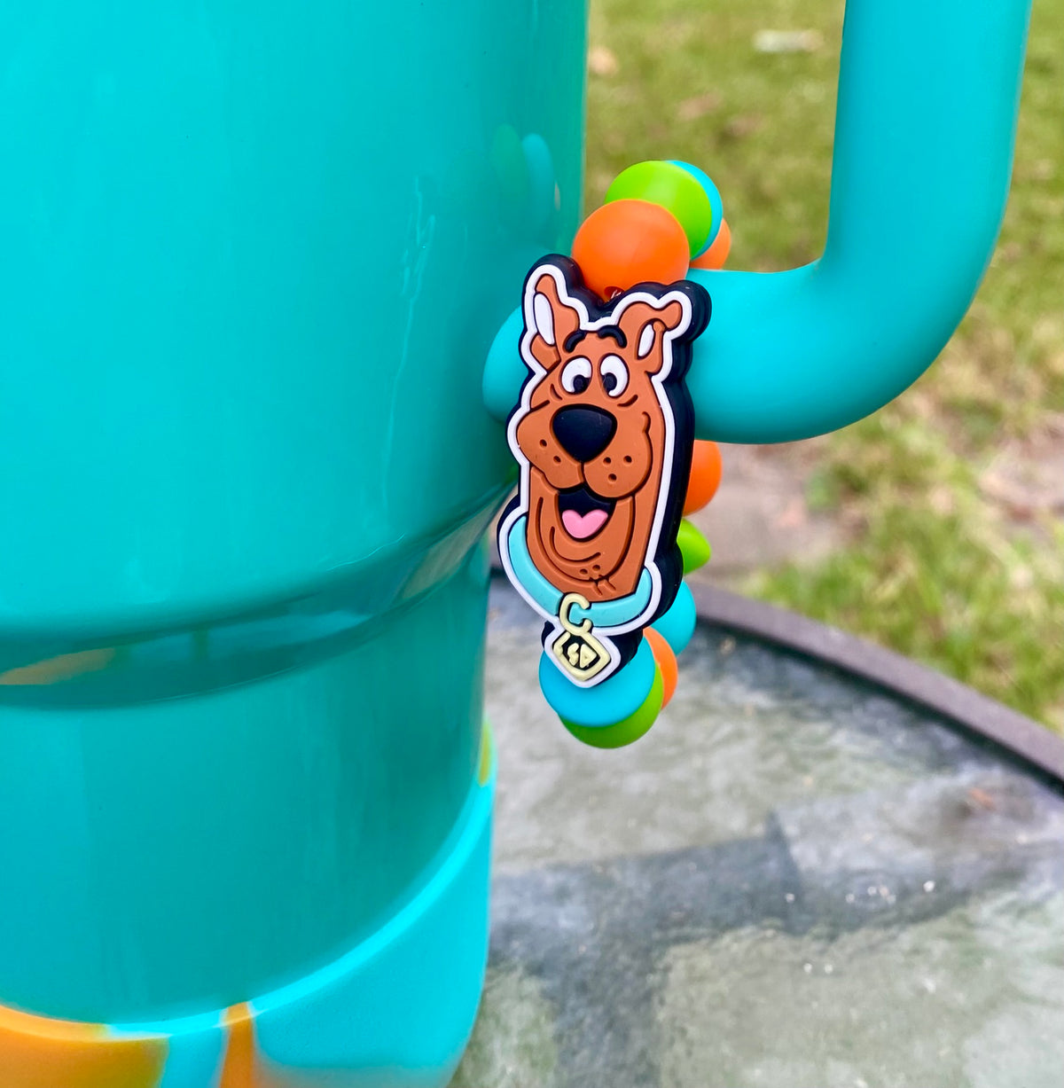 Mystery Sleuth Dog Cartoon Stanley Tumbler Cup Handle Charm